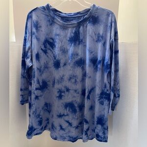 Calvin Klein Blue Tie-dye Top, Size 1X
